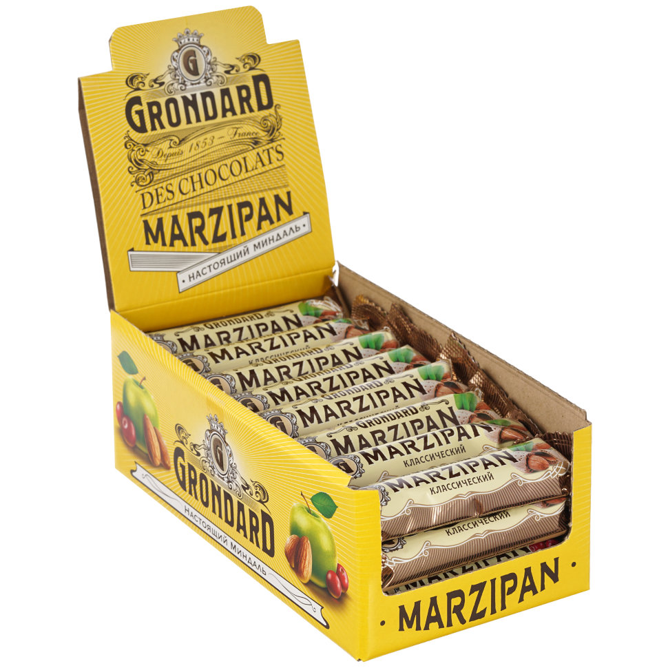  TM Grondard     (9389) Батончики глазированные Марципановые Классика, (24шт по 50г)      в Вичуге