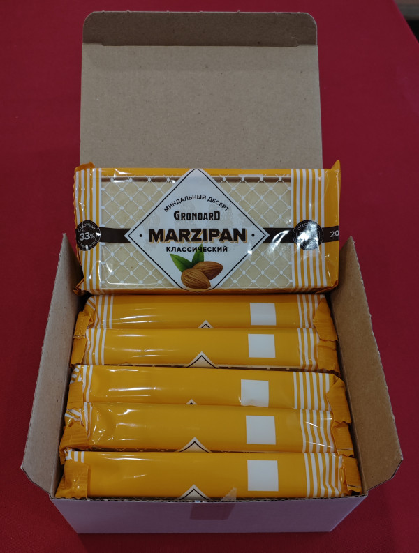 №1 TM Grondard      (11133) Марципан 33%, (блок 6 шт по 200г)             в Вичуге