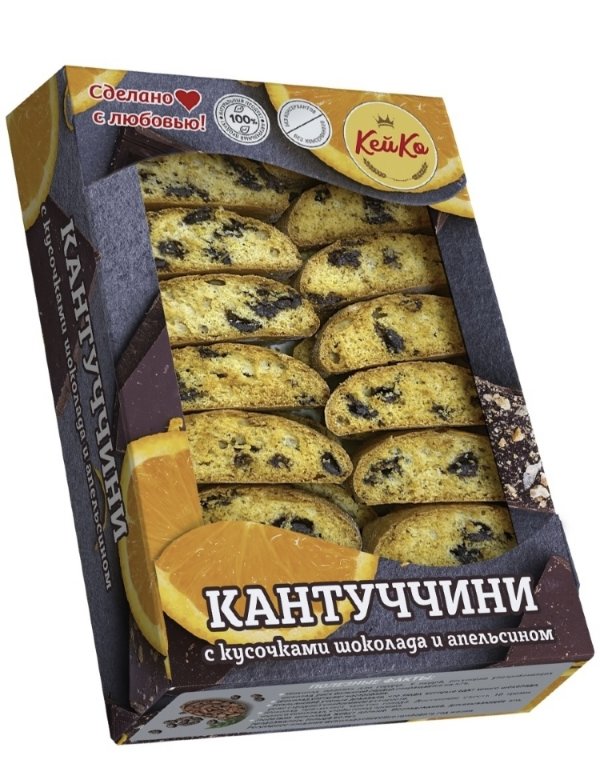 №3 Кей Ко Кантуччини с кусочками шоколада и апельсином, 200г   в Вичуге